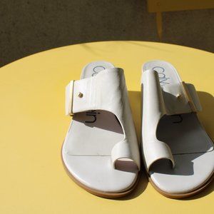 Calvin Klein sandals  new w/o tags - 8.5 - winter white